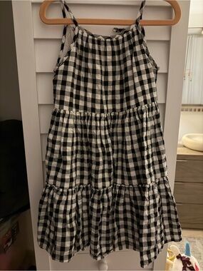 Tucker + Tate Black and White Gingham Tiered Sundress